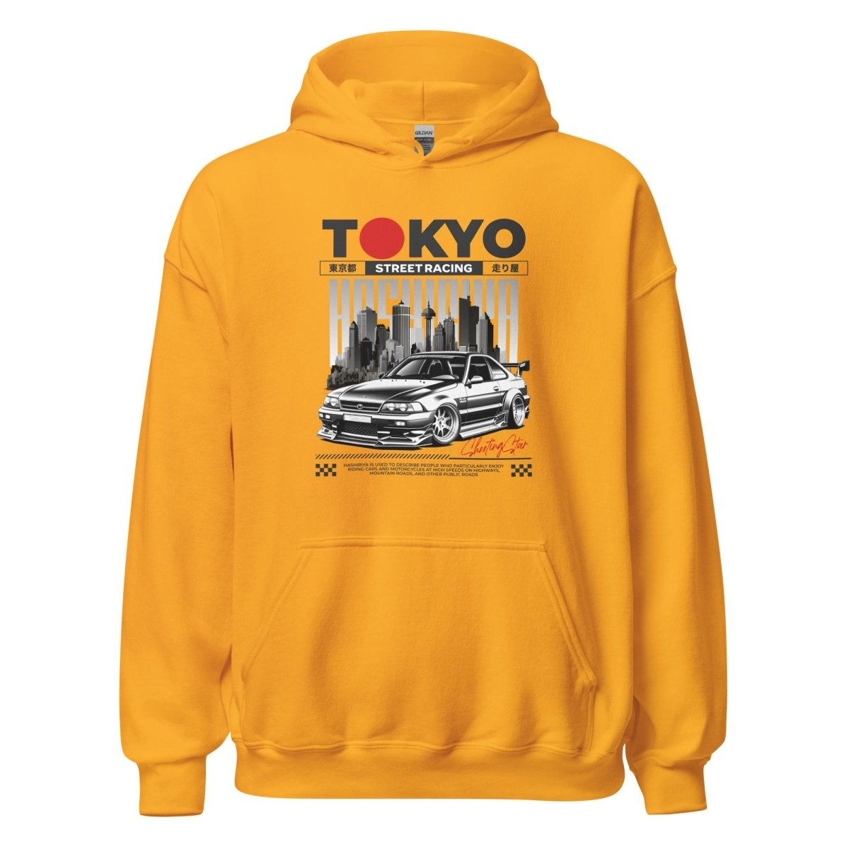 Unisex Hoodie "Tokyo Street Racing 2" - Streetwear - size_range | Black Ursus