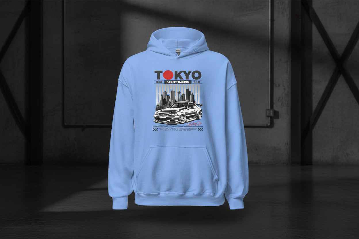 Unisex Hoodie "Tokyo Street Racing 2" - Streetwear - size_range | Black Ursus