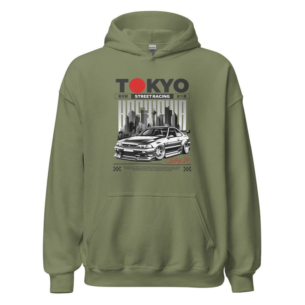 Unisex Hoodie "Tokyo Street Racing 2" - Streetwear - size_range | Black Ursus