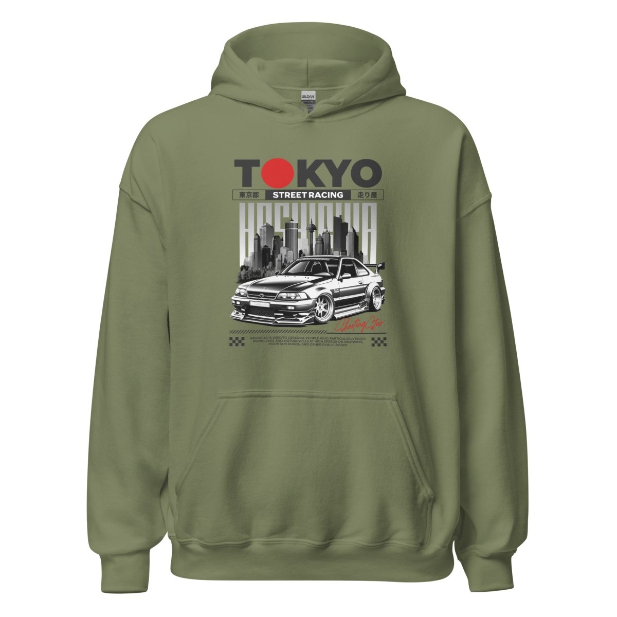 Unisex Hoodie "Tokyo Street Racing 2" - Streetwear - size_range | Black Ursus