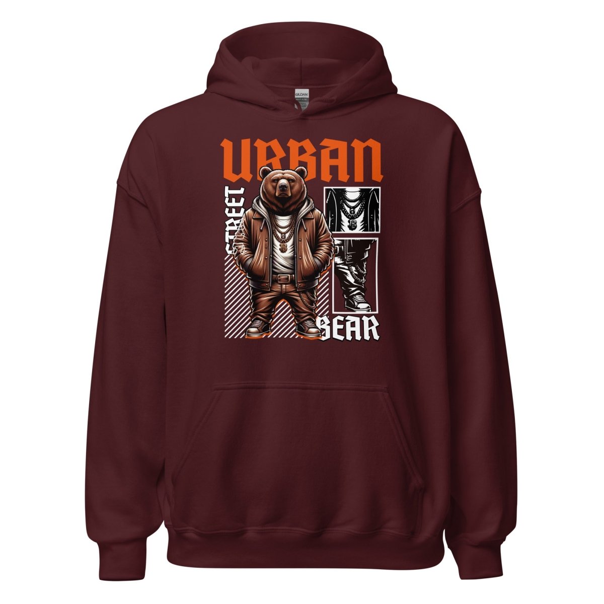 Unisex Hoodie "Urban BEAR" - Black Ursus | Urban Streetwear