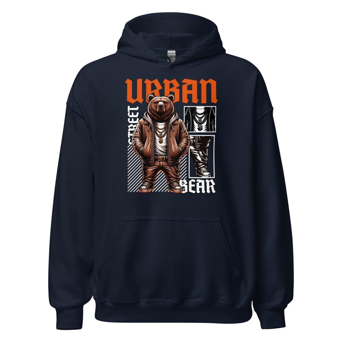 Unisex Hoodie "Urban BEAR" - Black Ursus | Urban Streetwear