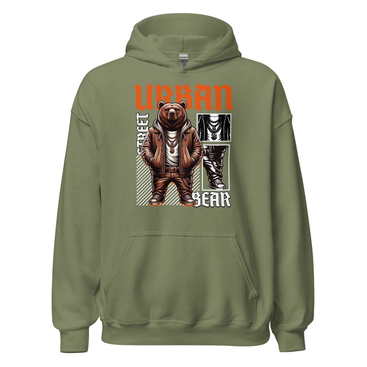 Unisex Hoodie "Urban BEAR" - Black Ursus | Urban Streetwear
