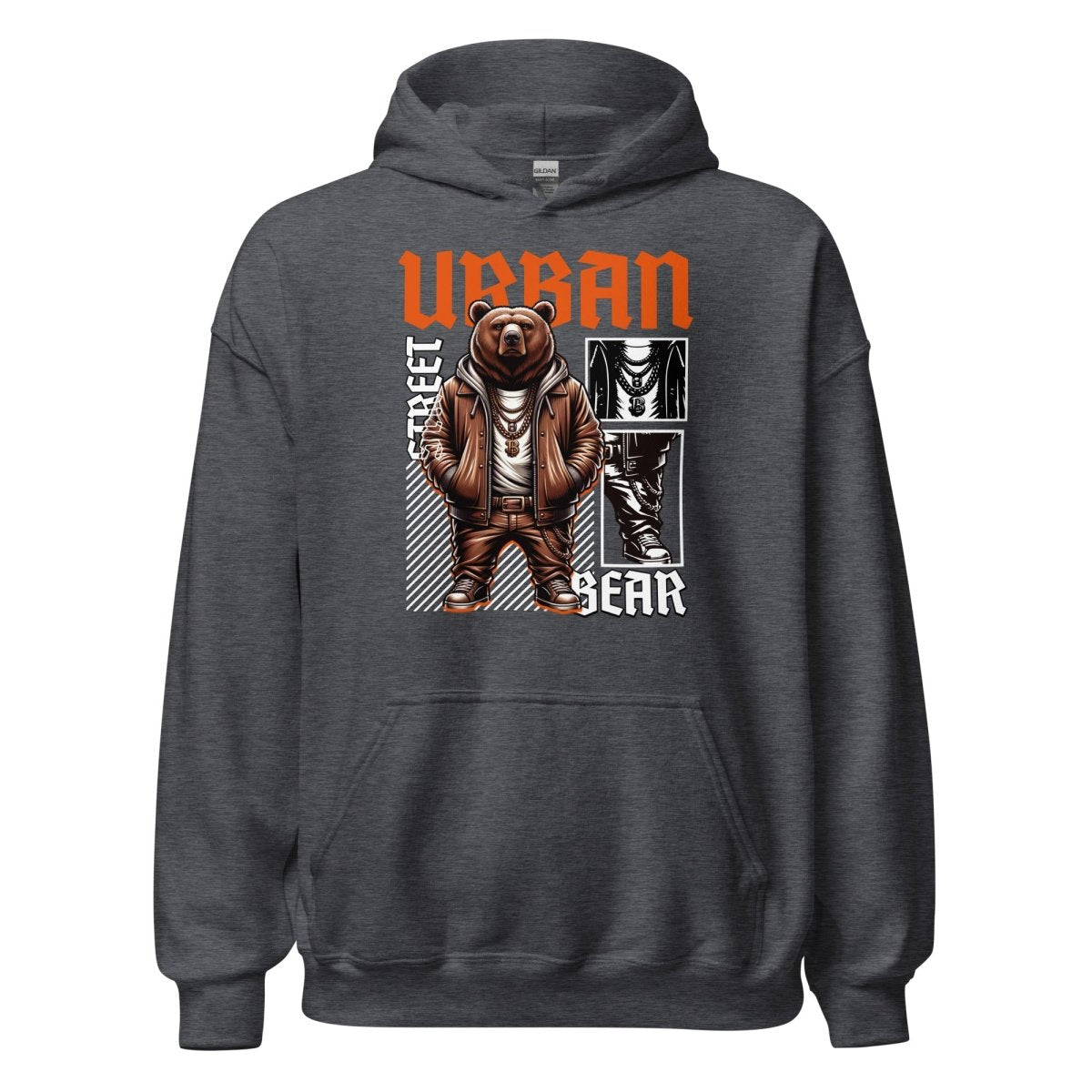 Unisex Hoodie "Urban BEAR" - Black Ursus | Urban Streetwear
