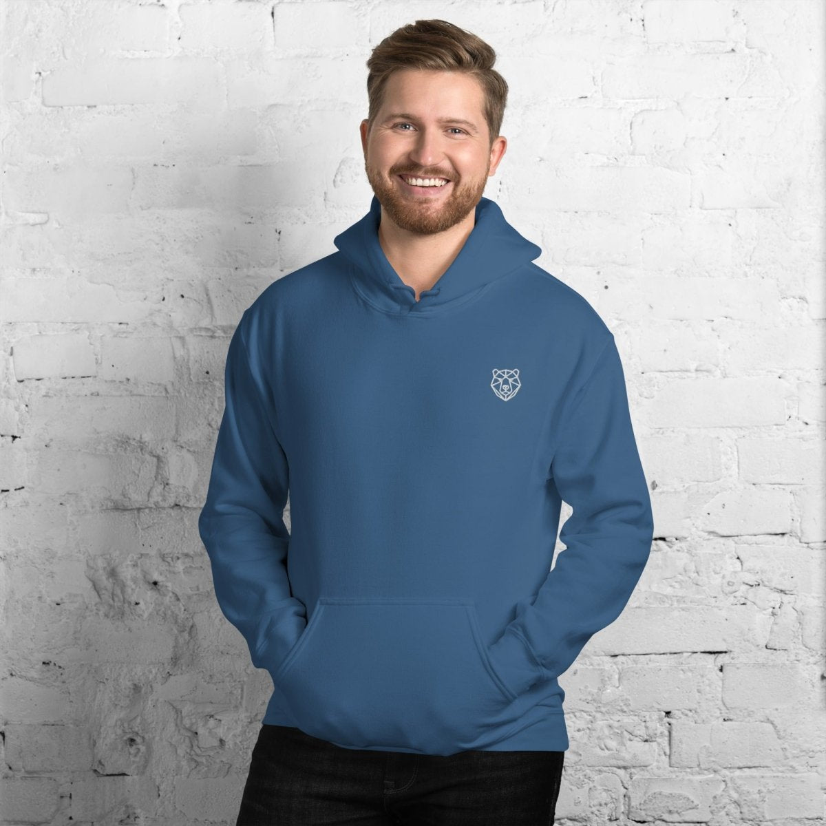 Unisex Hoodie "URBAN BEAST" mit hochwertigem Logo - Stick in Weiß - Streetwear - size_range | Black Ursus