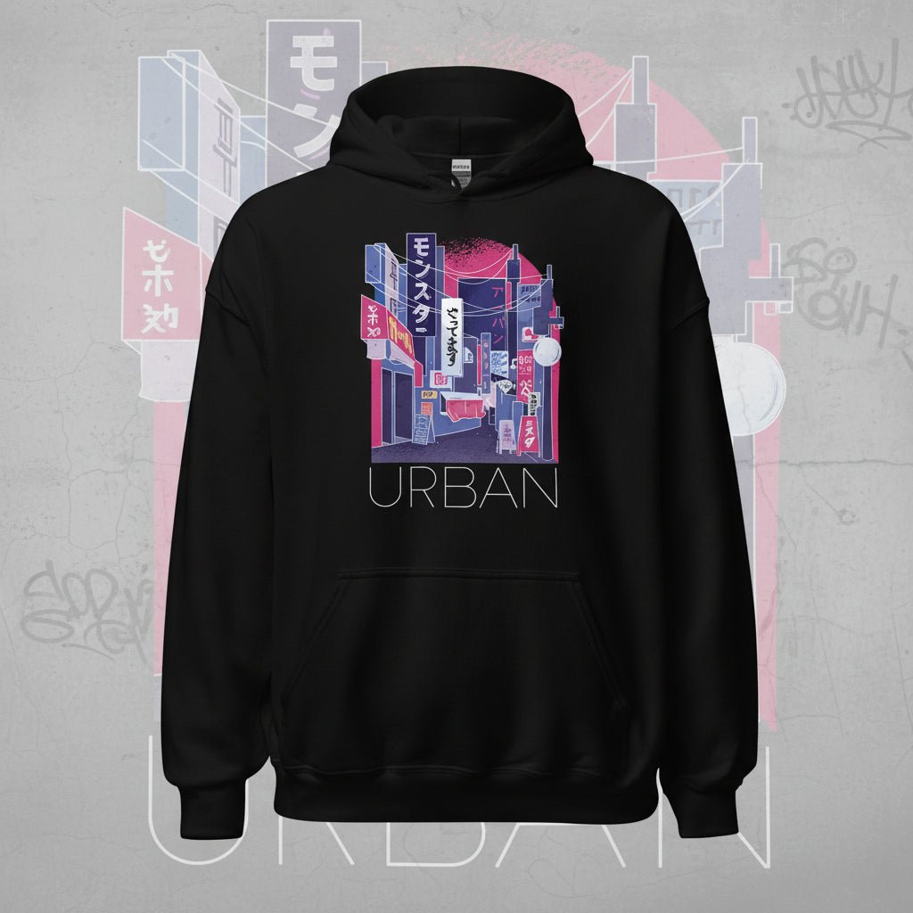 Unisex - Hoodie "URBAN" - Streetwear - size_range | Black Ursus