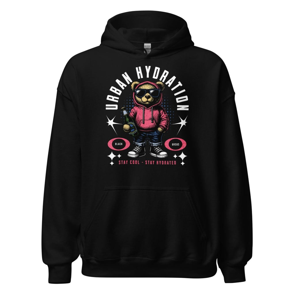 Unisex Hoodie "Urban Hydration" - Black Ursus | Urban Streetwear