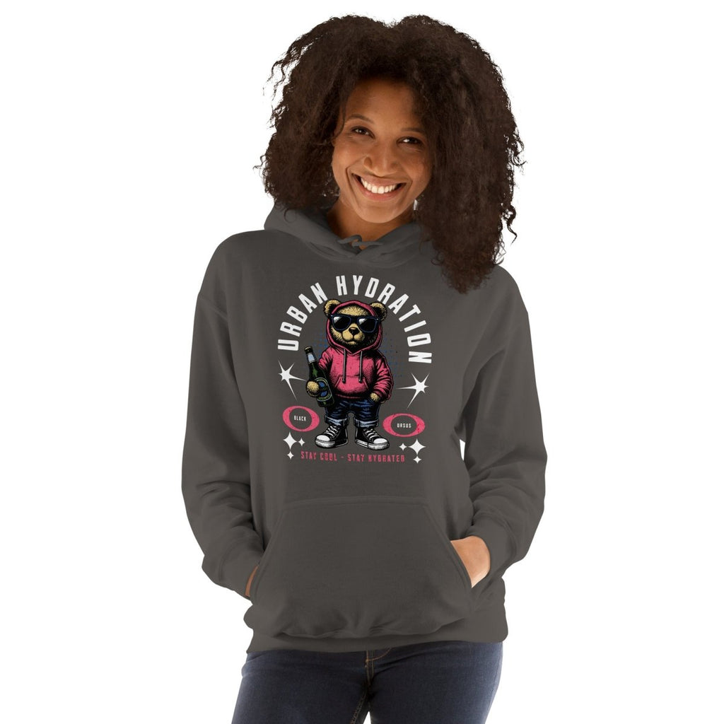 Unisex Hoodie "Urban Hydration" - Black Ursus | Urban Streetwear