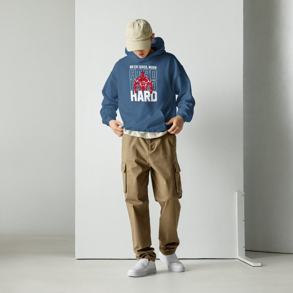 Unisex Hoodie " Work Hard" - Streetwear - size_range | Black Ursus