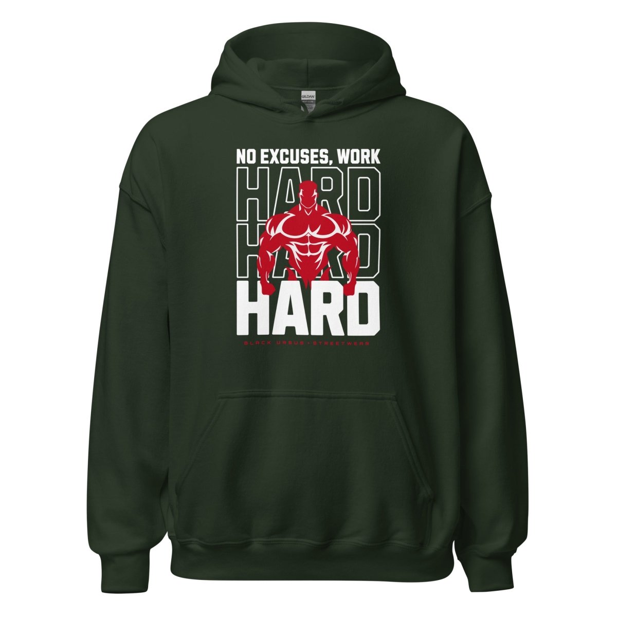 Unisex Hoodie " Work Hard" - Black Ursus | Urban Streetwear