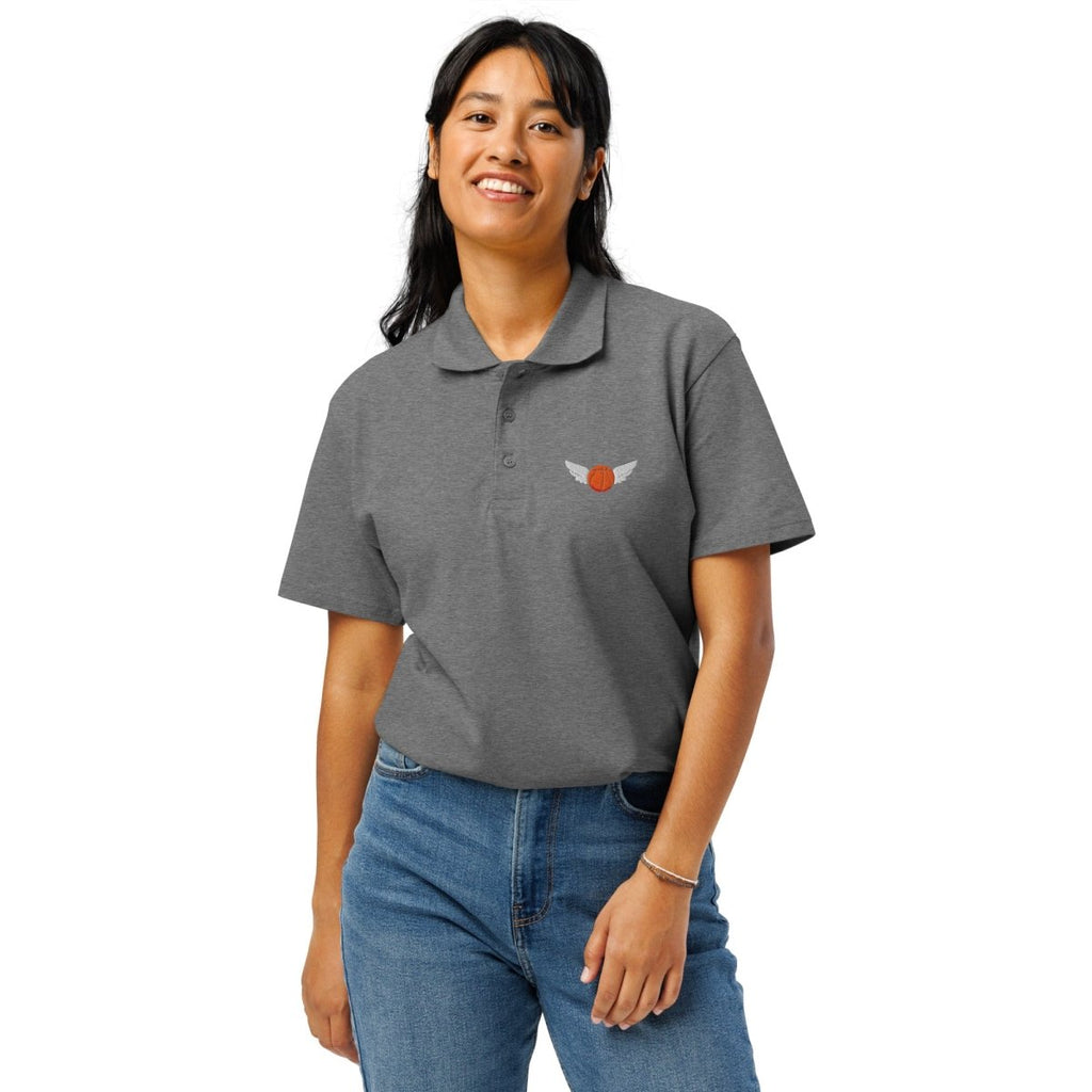 Unisex Polo "Flying Basketball" mit hochwertigem Stick - Black Ursus | Urban Streetwear