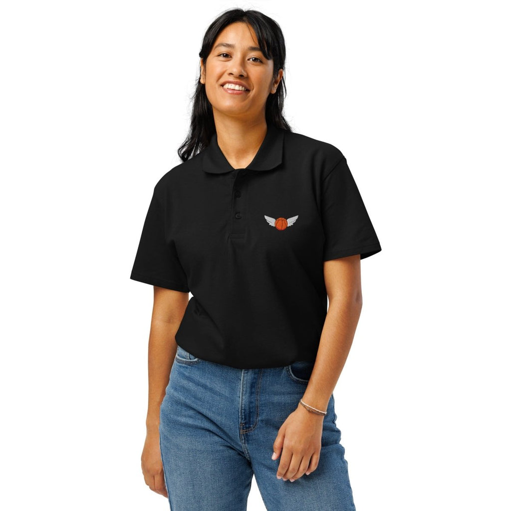 Unisex Polo "Flying Basketball" mit hochwertigem Stick - Black Ursus | Urban Streetwear