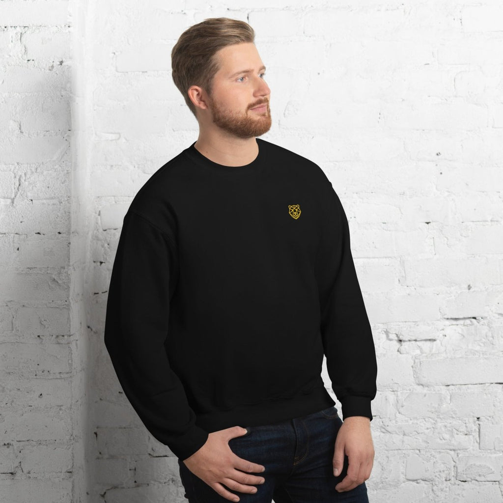 Unisex Swearshirt "Devil" mit hochwertigem Logo - Stick in Farbe Gold - Streetwear - size_range | Black Ursus