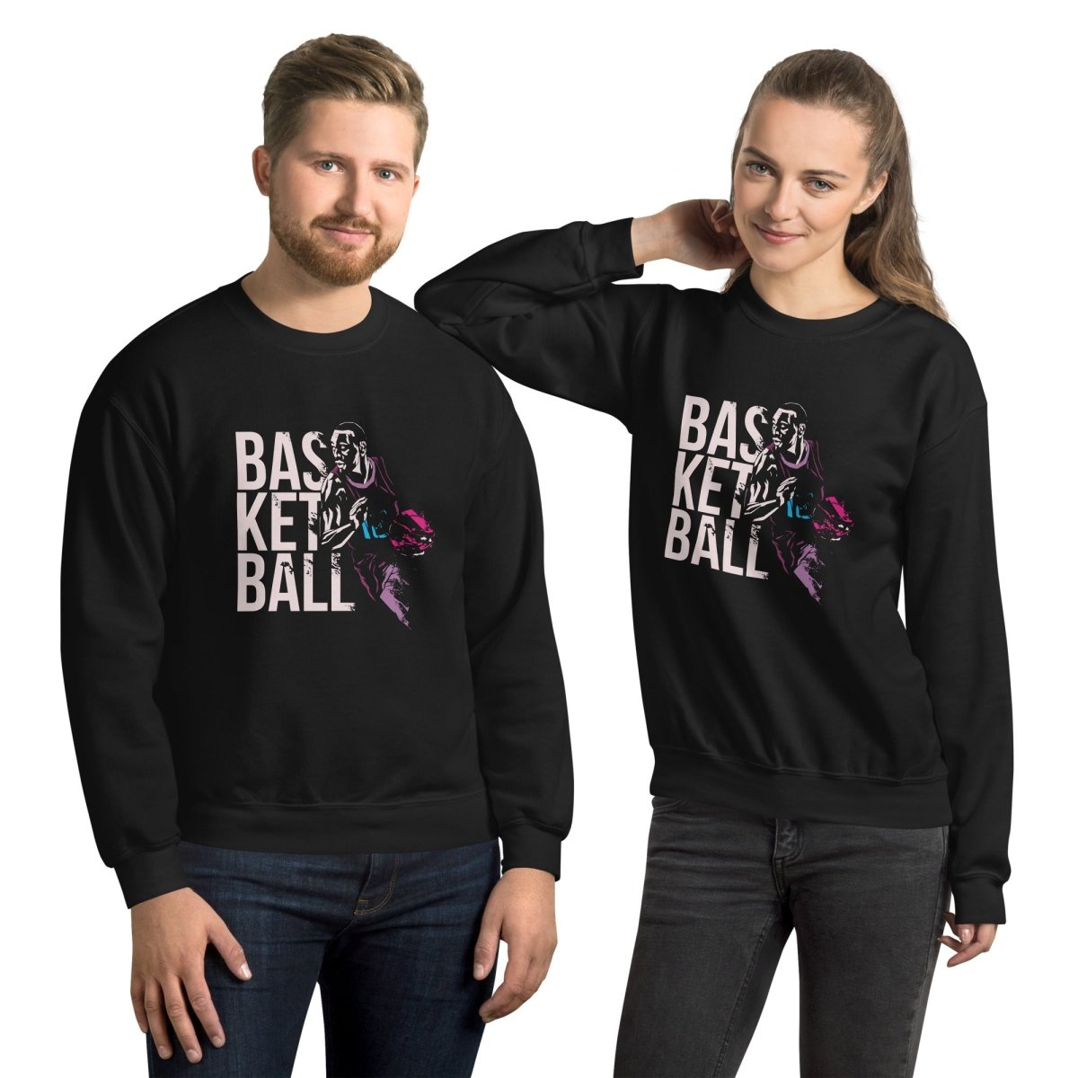 Unisex Sweatshirt "Basketball Action" - Black Ursus | Urban Streetwear