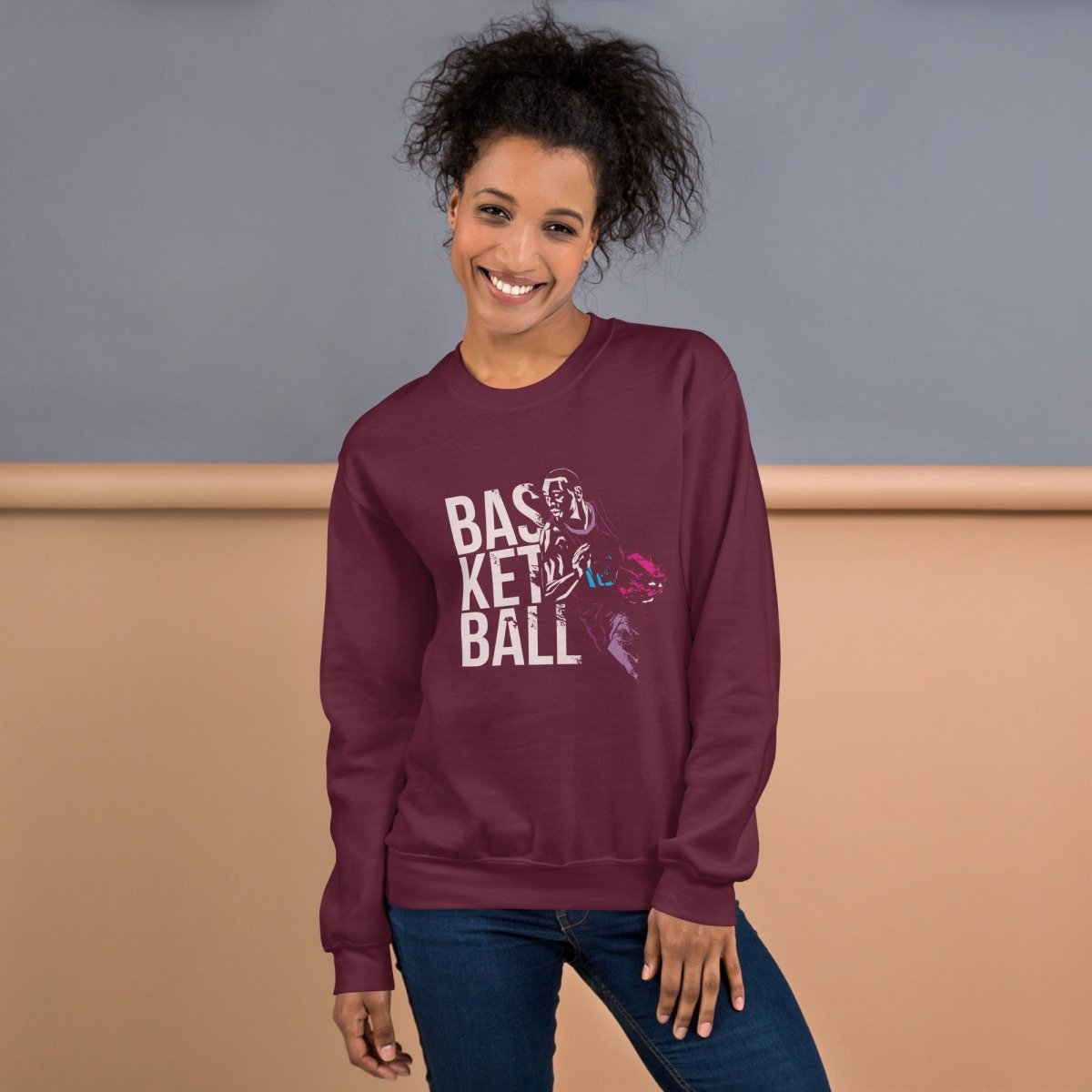 Unisex Sweatshirt "Basketball Action" - Black Ursus | Urban Streetwear
