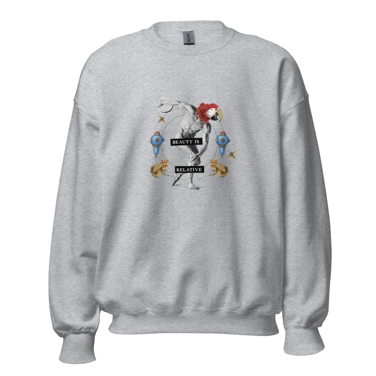Unisex Sweatshirt „Beauty is relative“ - Streetwear - size_range | Black Ursus