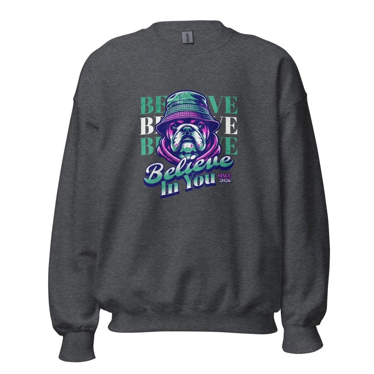 Unisex Sweatshirt "Believe In You Bulldog" - Black Ursus | Urban Streetwear