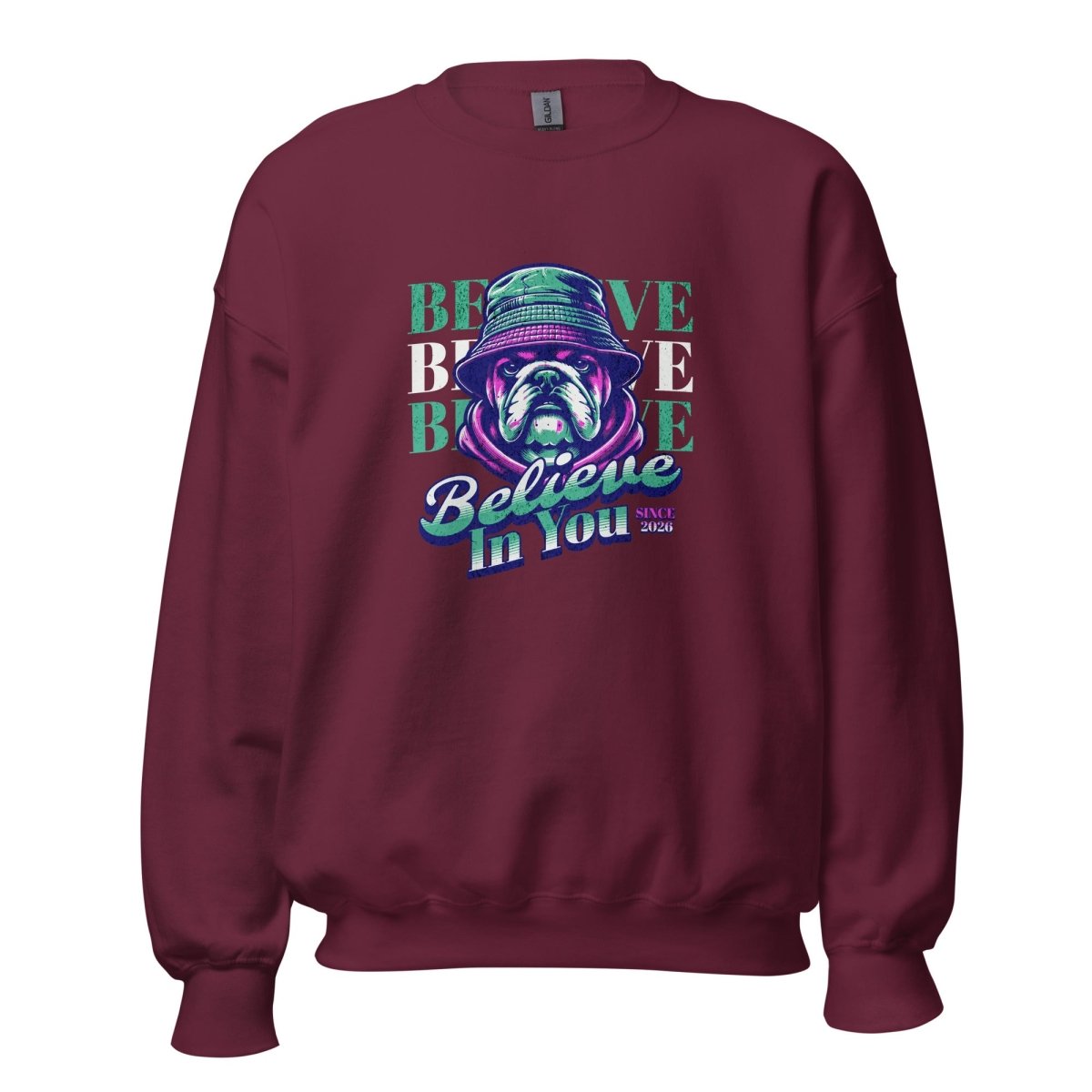 Unisex Sweatshirt "Believe In You Bulldog" - Black Ursus | Urban Streetwear