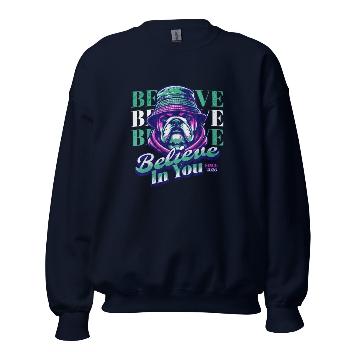 Unisex Sweatshirt "Believe In You Bulldog" - Black Ursus | Urban Streetwear