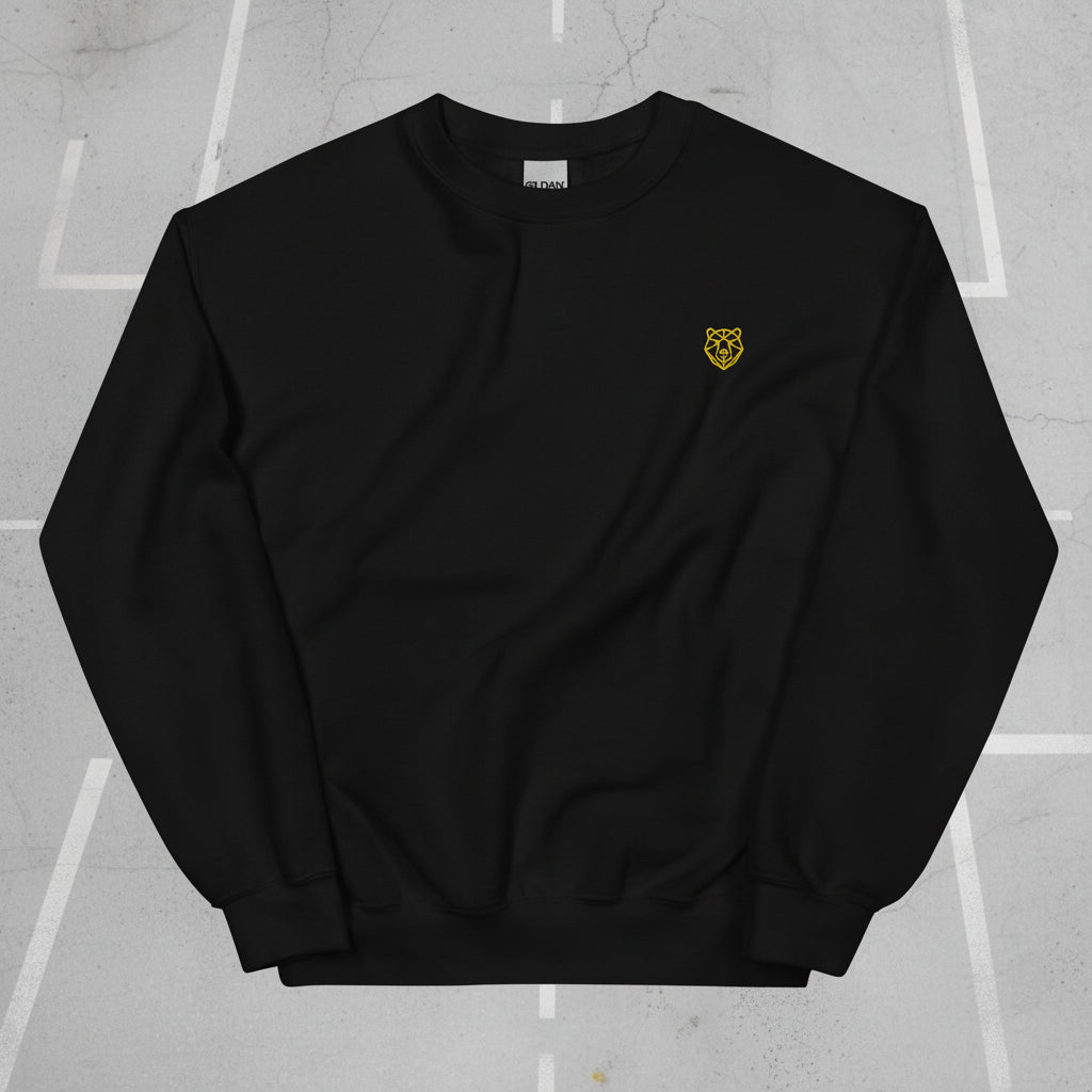 Unisex Sweatshirt "Black Ursus" mit hochwertigem Logo - Stick in Farbe Gold - Black Ursus | Urban Streetwear
