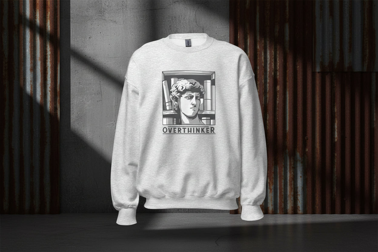 Unisex Sweatshirt „David the Overthinker“ - Black Ursus | Urban Streetwear