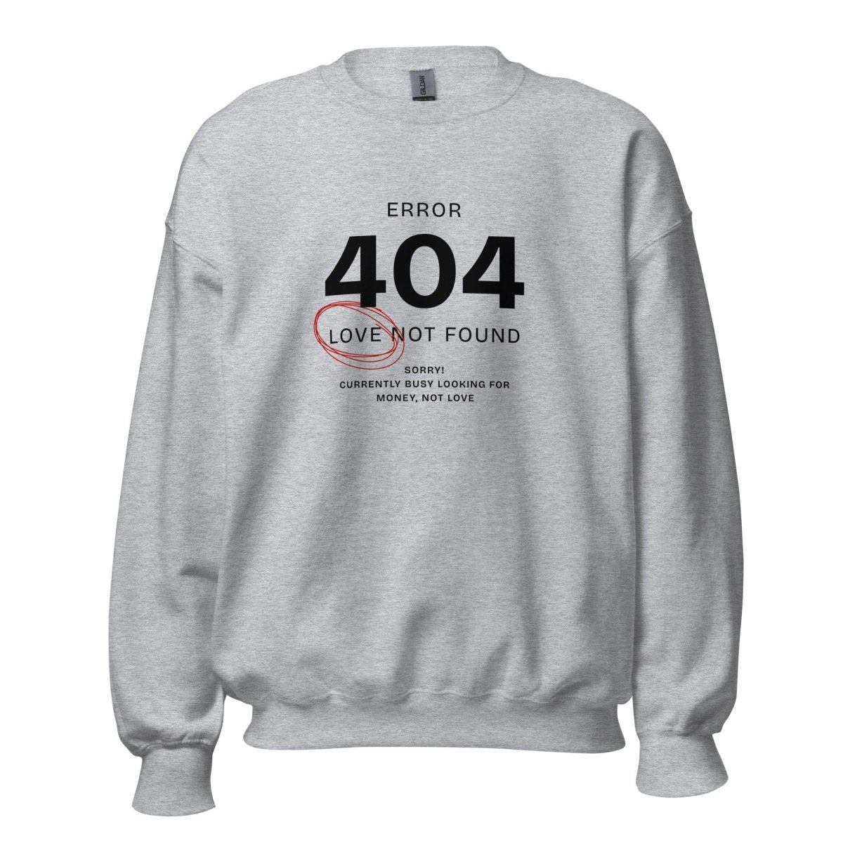 Unisex Sweatshirt „Error 404“ - Black Ursus | Urban Streetwear