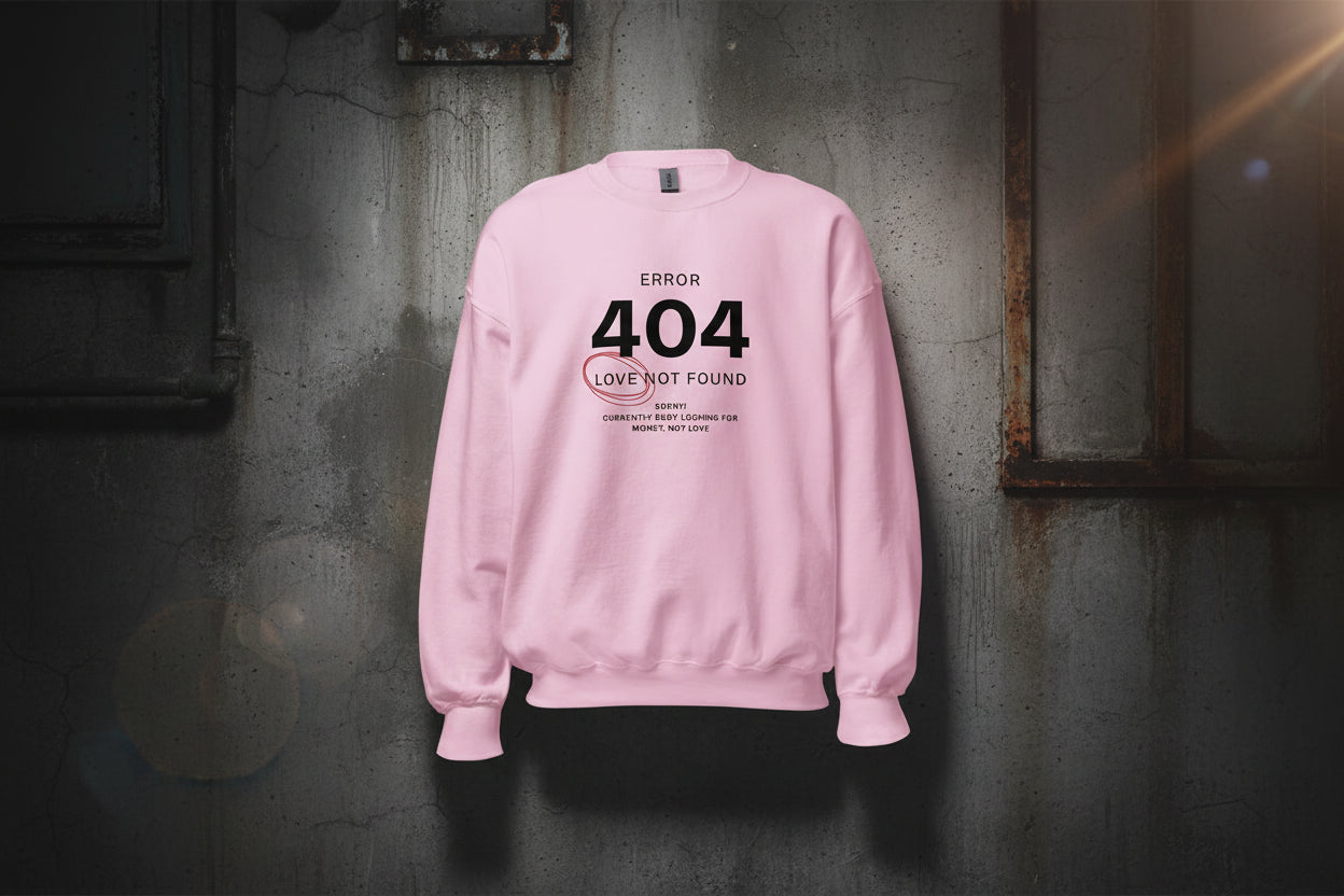 Unisex Sweatshirt „Error 404“ - Black Ursus | Urban Streetwear