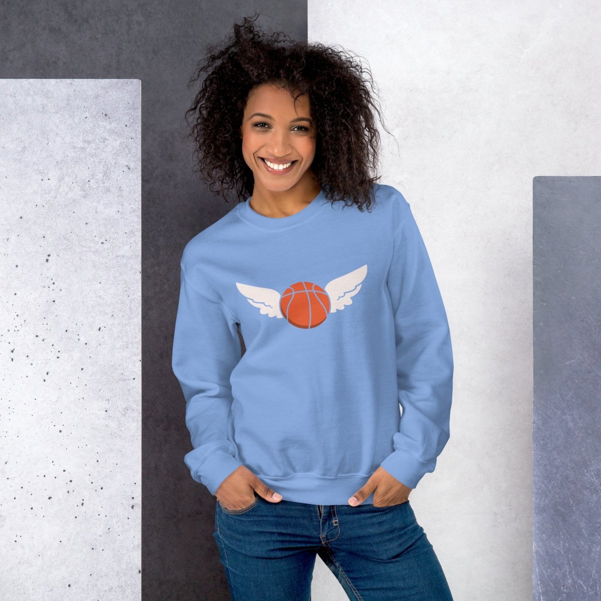 Unisex Sweatshirt "Flying Basketball" - Black Ursus | Urban Streetwear