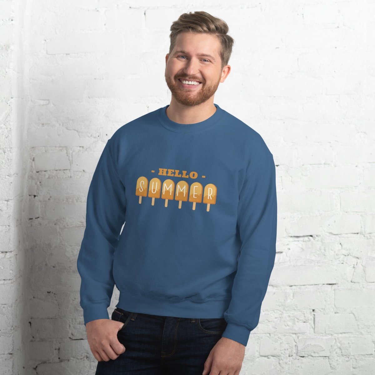 Unisex Sweatshirt „Hello Summer“ - Black Ursus | Urban Streetwear