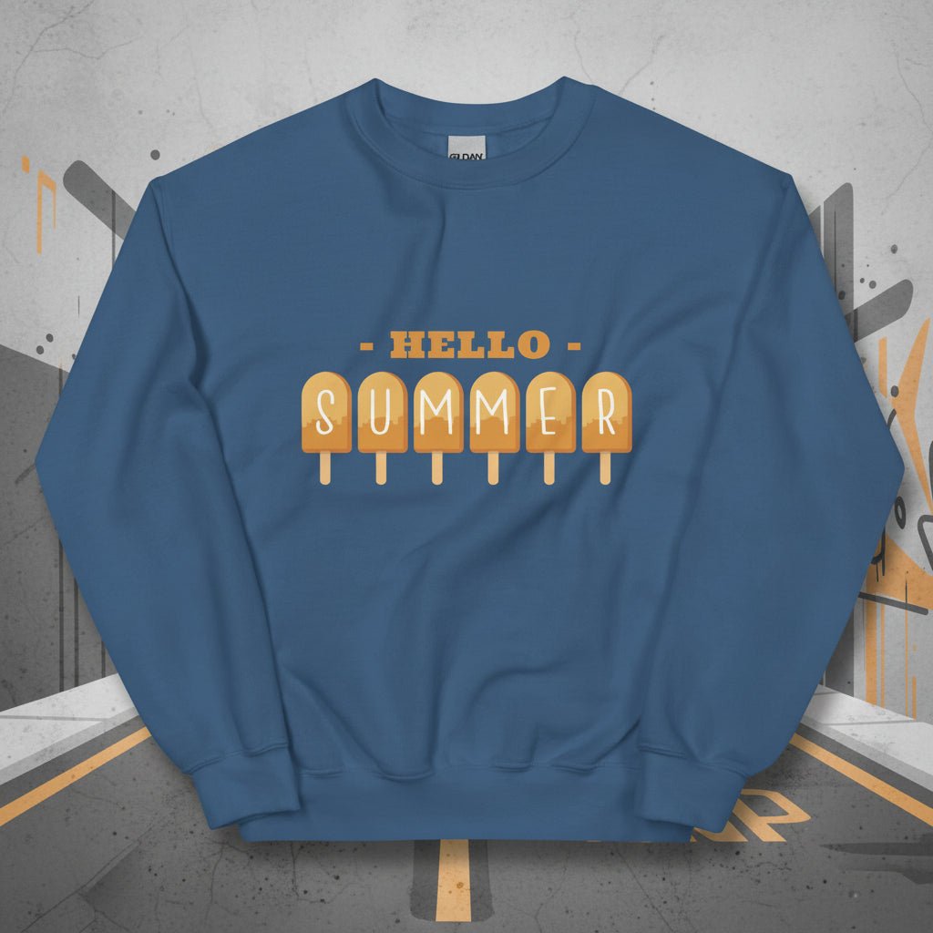 Unisex Sweatshirt „Hello Summer“ - Black Ursus | Urban Streetwear