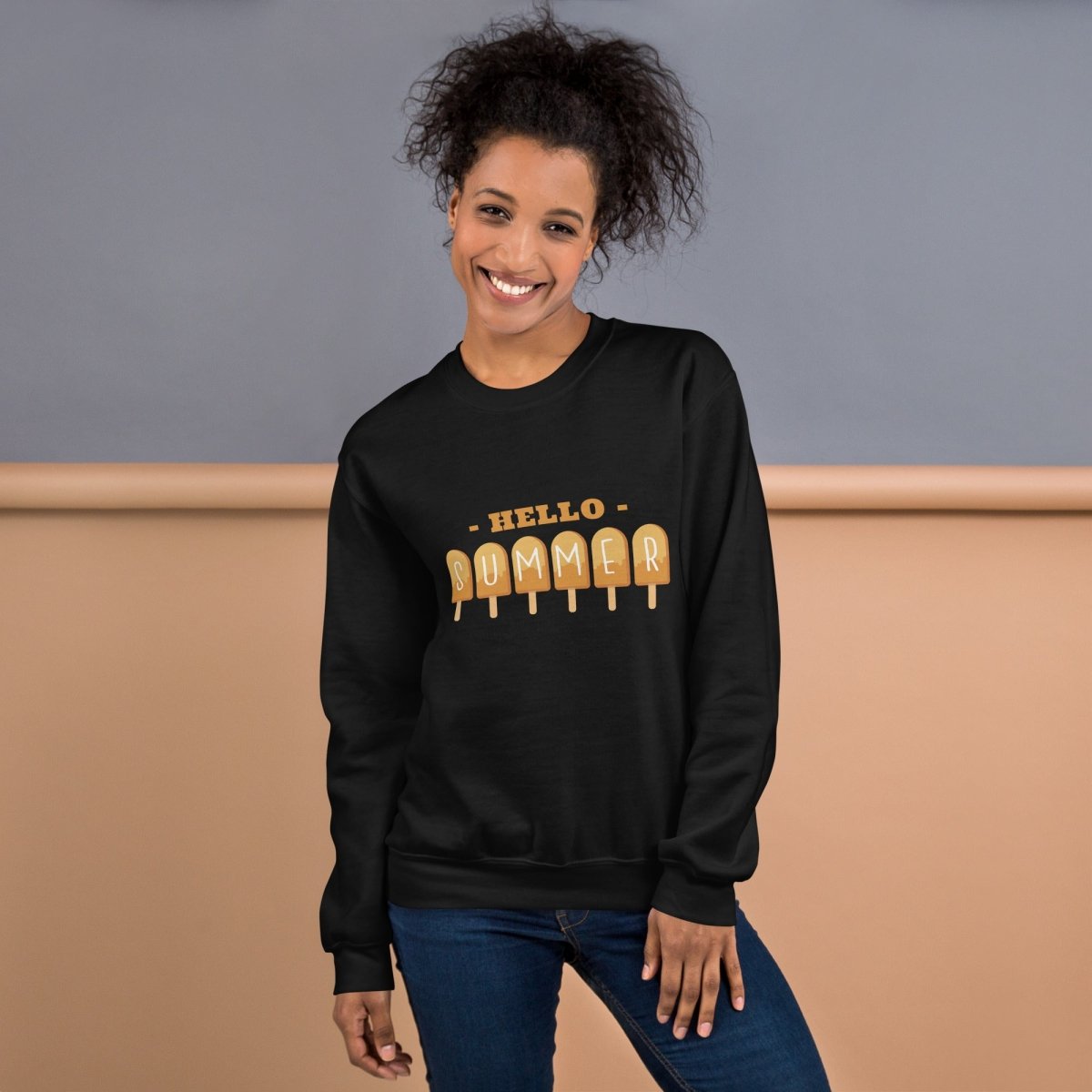Unisex Sweatshirt „Hello Summer“ - Black Ursus | Urban Streetwear