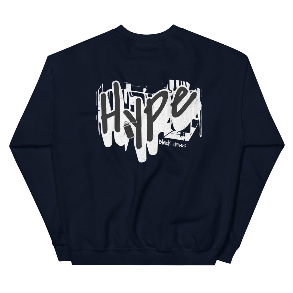 Unisex Sweatshirt "Hype" mit hochwertigem Logo - Stick in Orange - Streetwear - size_range | Black Ursus