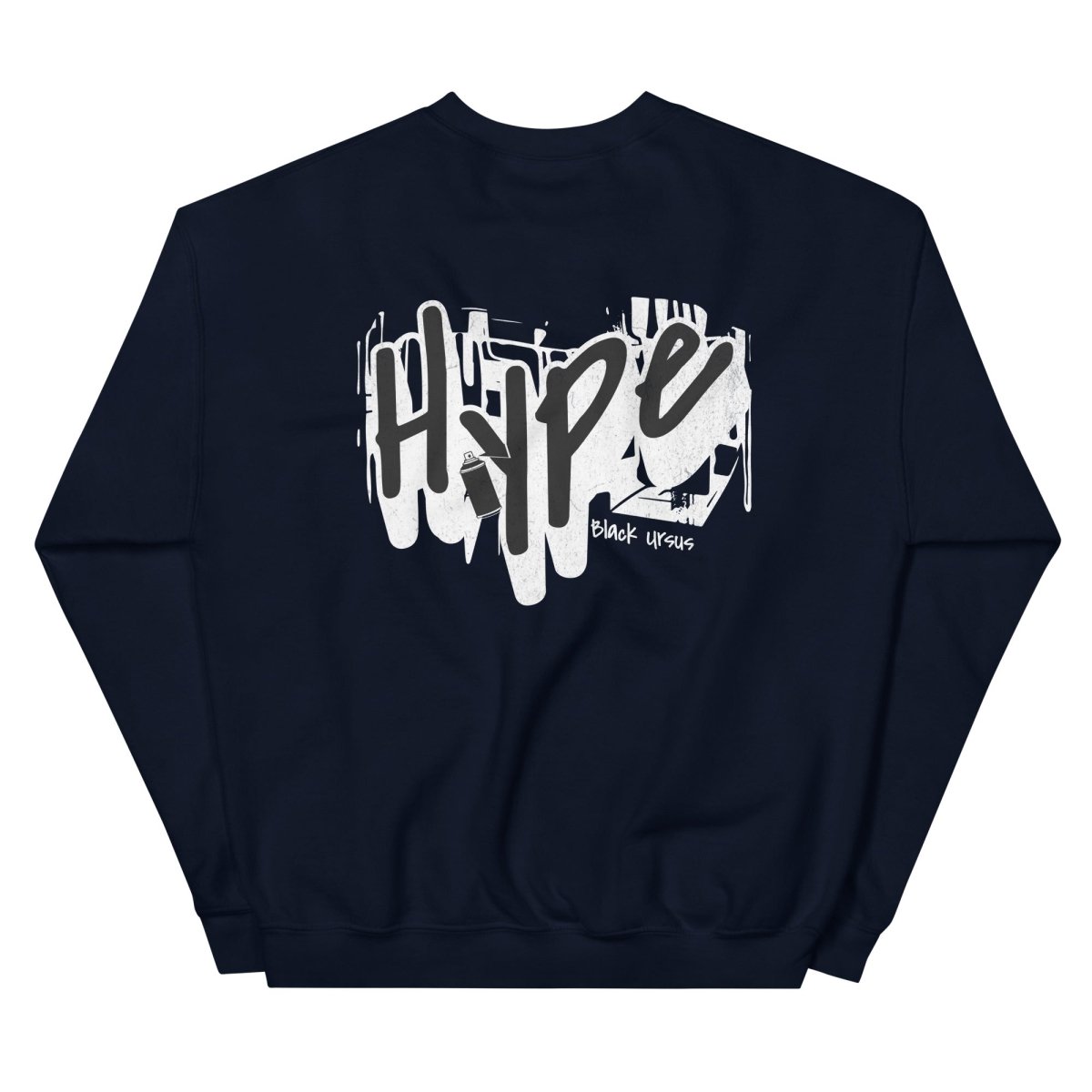 Unisex Sweatshirt "Hype" mit hochwertigem Logo - Stick in Orange - Black Ursus | Urban Streetwear