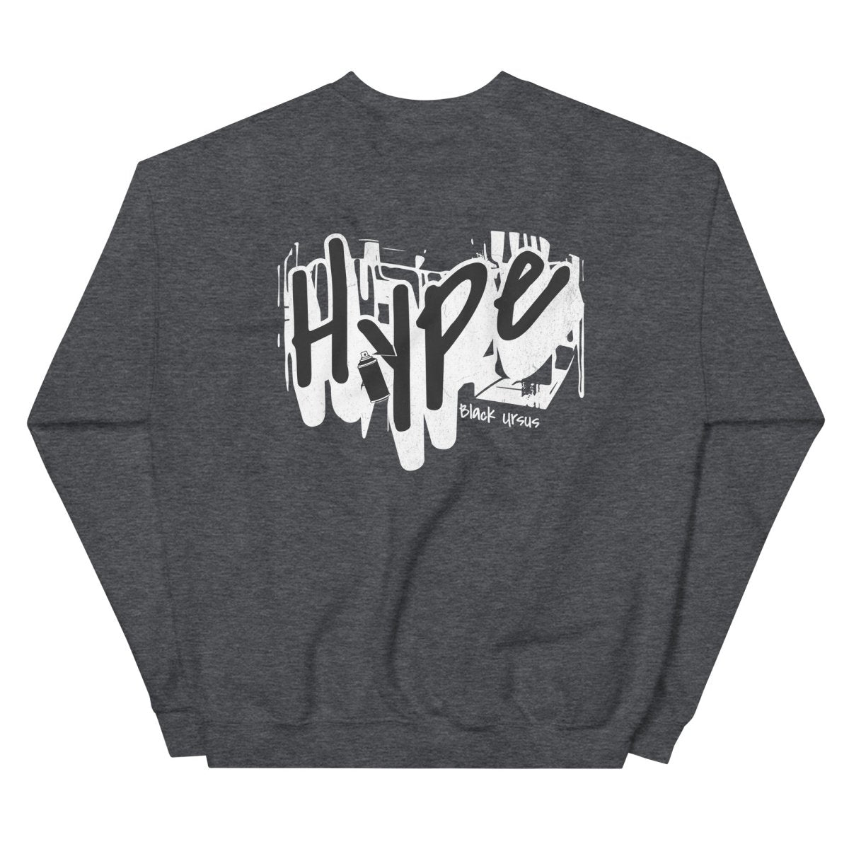 Unisex Sweatshirt "Hype" mit hochwertigem Logo - Stick in Orange - Black Ursus | Urban Streetwear