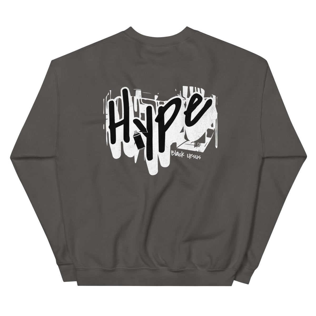 Unisex Sweatshirt "Hype" mit hochwertigem Logo - Stick in Orange - Black Ursus | Urban Streetwear