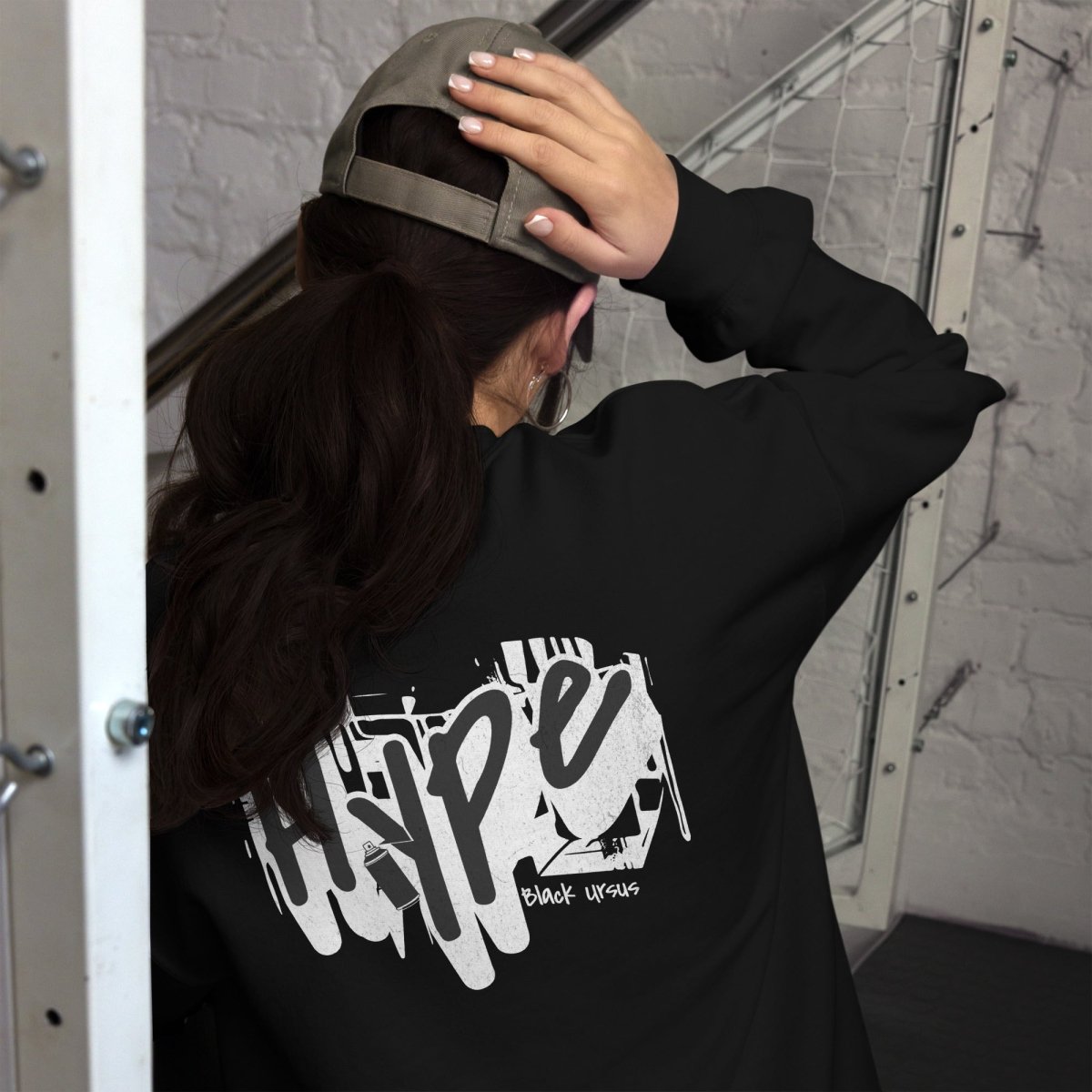 Unisex Sweatshirt "Hype" mit hochwertigem Logo - Stick in Orange - Streetwear - size_range | Black Ursus