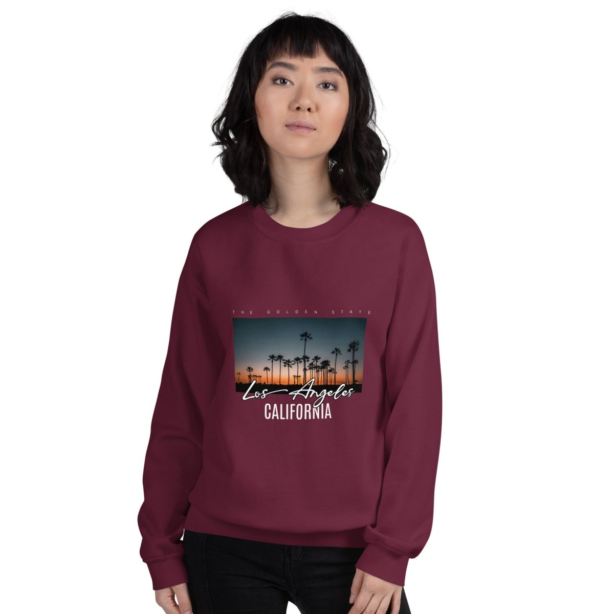 Unisex Sweatshirt "Los Angeles California" - Black Ursus | Urban Streetwear