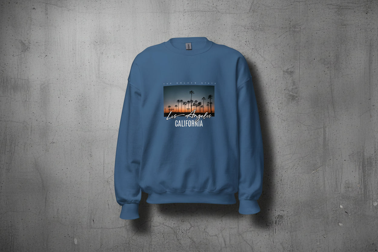 Unisex Sweatshirt "Los Angeles California" - Black Ursus | Urban Streetwear