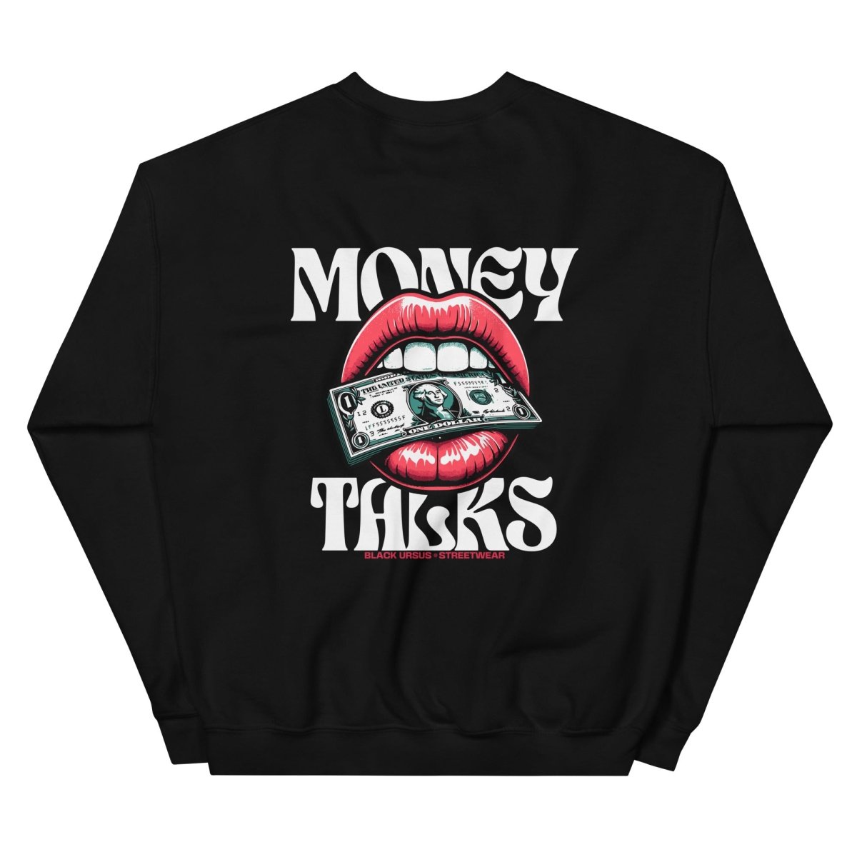 Unisex Sweatshirt "Money Talks" mit hochwertigem Logo - Stick in Farbe Gold - Black Ursus | Urban Streetwear