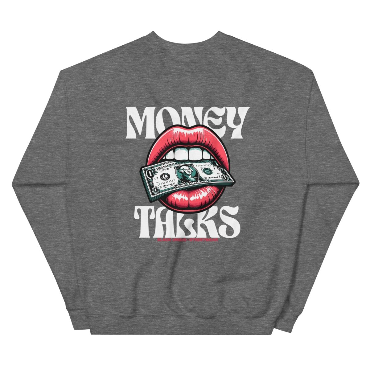 Unisex Sweatshirt "Money Talks" mit hochwertigem Logo - Stick in Farbe Gold - Black Ursus | Urban Streetwear