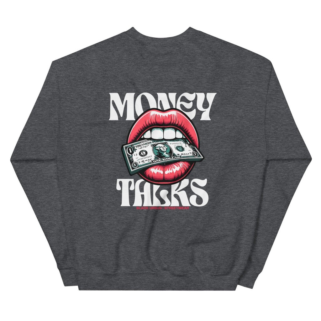 Unisex Sweatshirt "Money Talks" mit hochwertigem Logo - Stick in Farbe Gold - Streetwear - size_range | Black Ursus