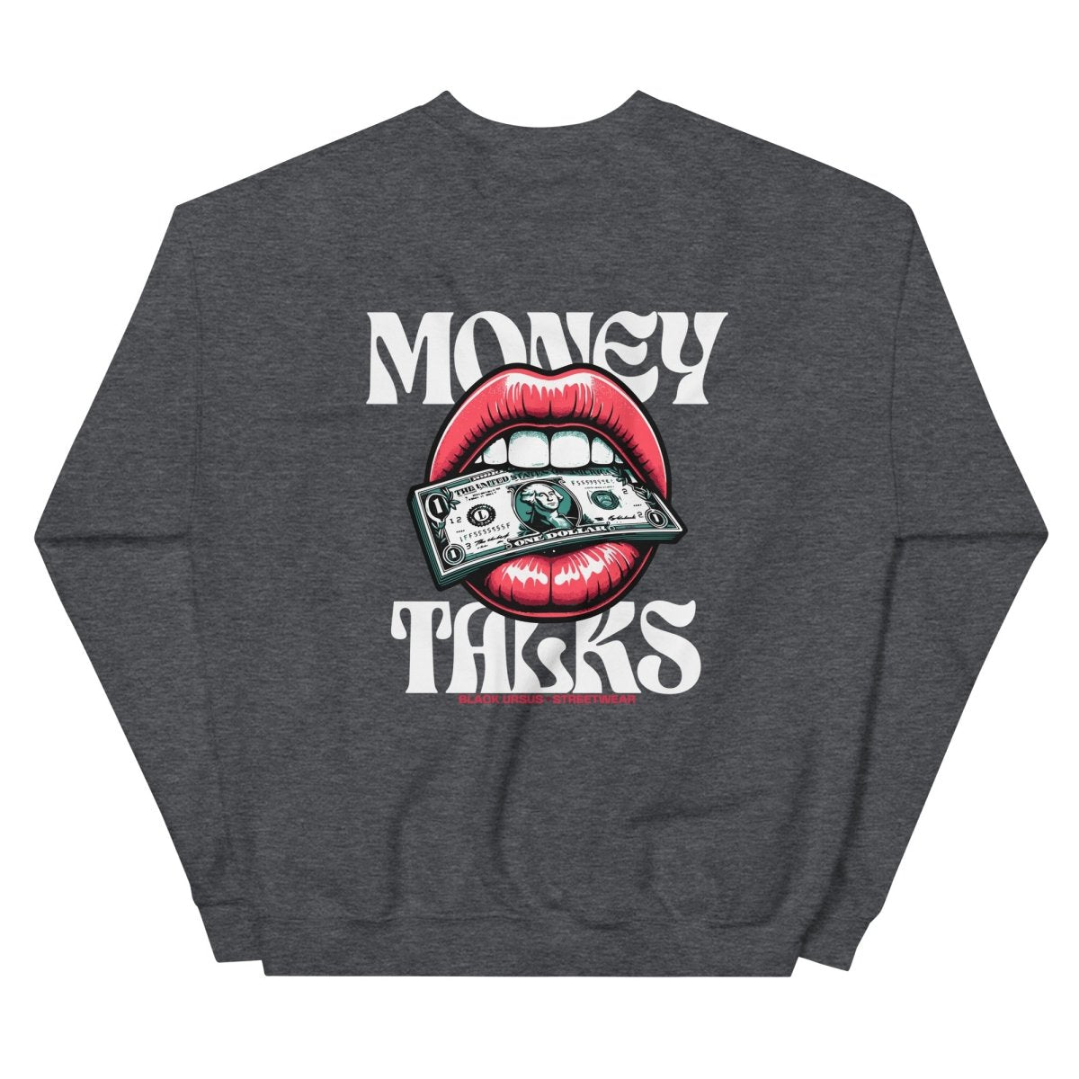 Unisex Sweatshirt "Money Talks" mit hochwertigem Logo - Stick in Farbe Gold - Black Ursus | Urban Streetwear