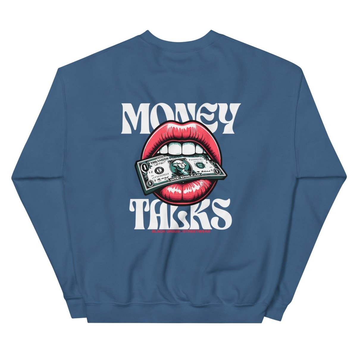 Unisex Sweatshirt "Money Talks" mit hochwertigem Logo - Stick in Farbe Gold - Black Ursus | Urban Streetwear