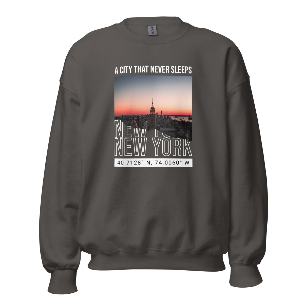 Unisex Sweatshirt "Never Sleeps" - Black Ursus | Urban Streetwear