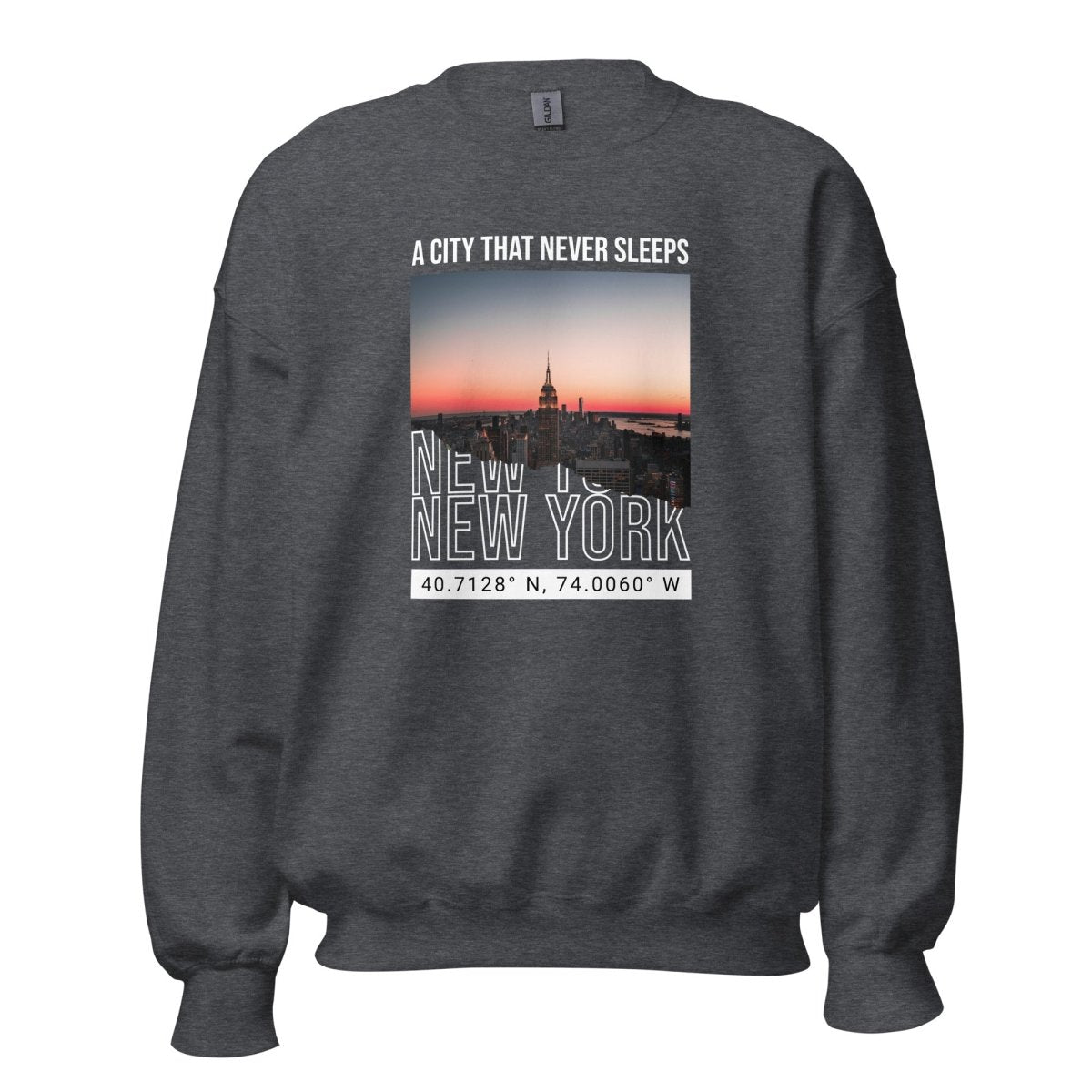 Unisex Sweatshirt "Never Sleeps" - Black Ursus | Urban Streetwear