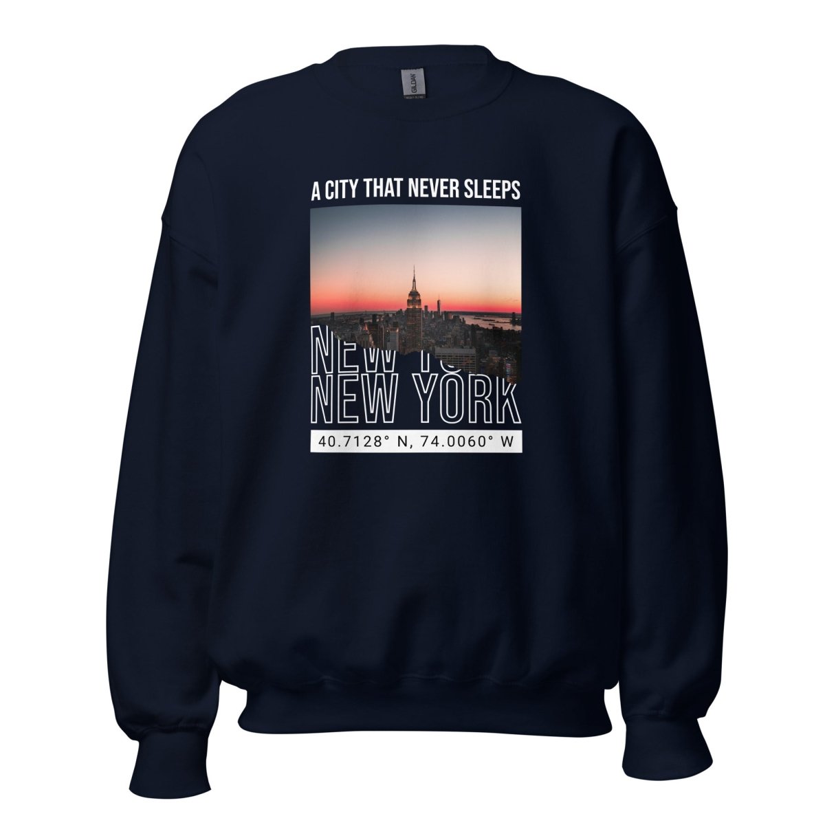 Unisex Sweatshirt "Never Sleeps" - Black Ursus | Urban Streetwear