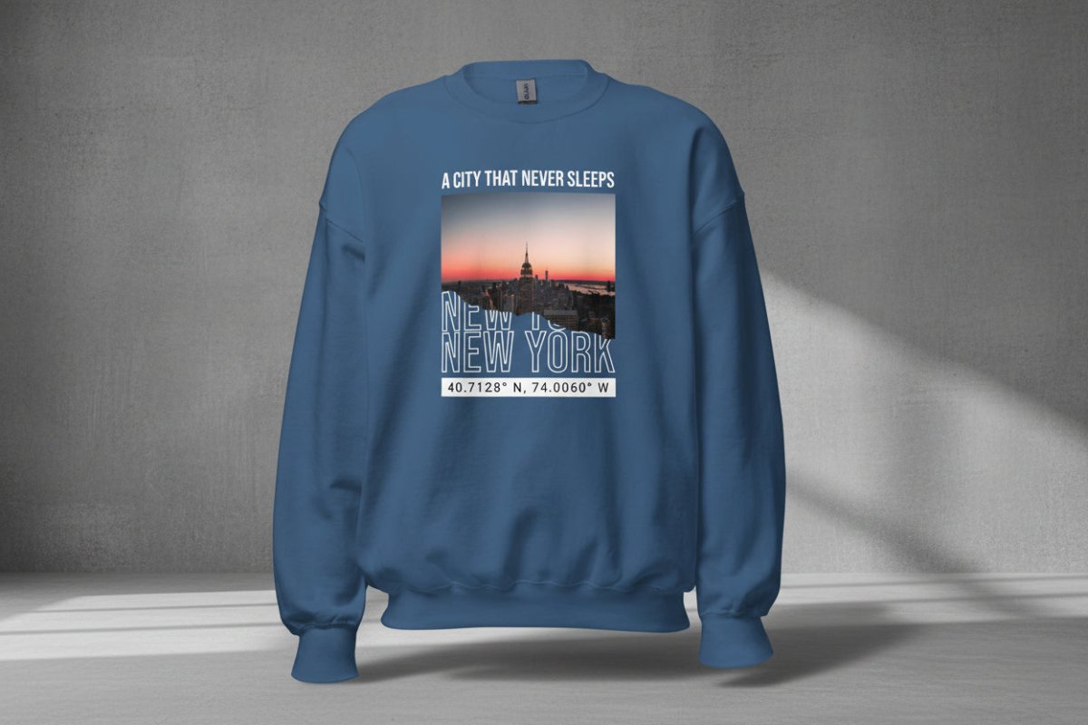 Unisex Sweatshirt "Never Sleeps" - Black Ursus | Urban Streetwear