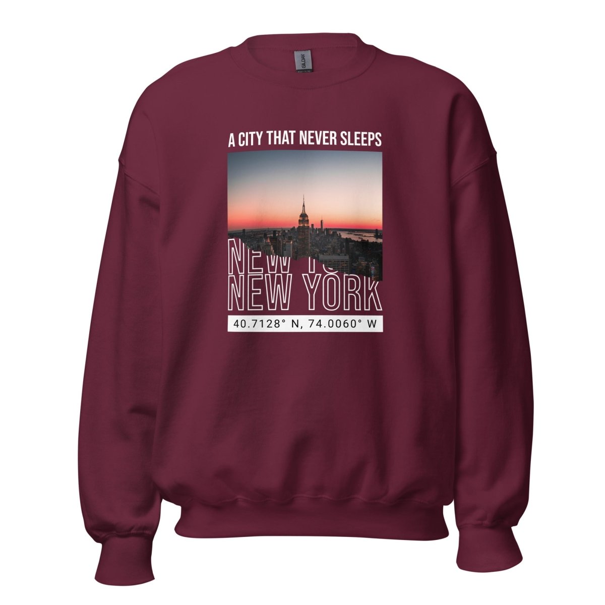 Unisex Sweatshirt "Never Sleeps" - Black Ursus | Urban Streetwear