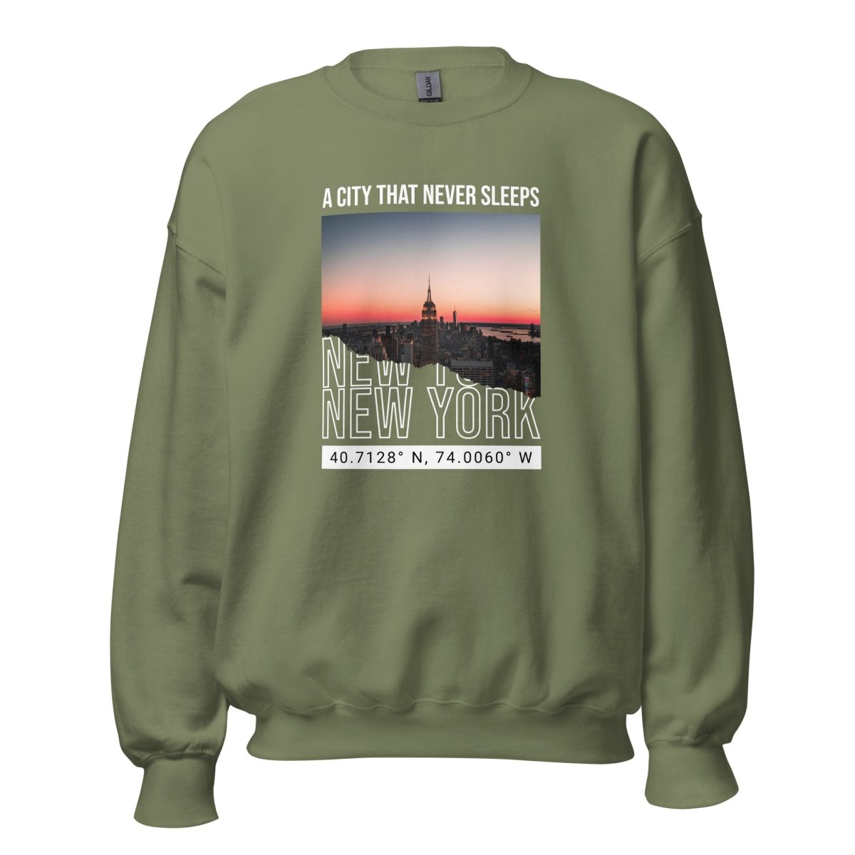Unisex Sweatshirt "Never Sleeps" - Black Ursus | Urban Streetwear