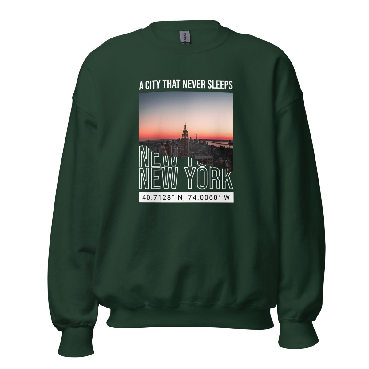 Unisex Sweatshirt "Never Sleeps" - Black Ursus | Urban Streetwear